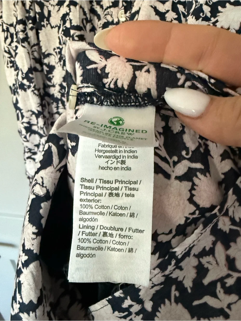 J. Crew Tie-waist cotton voile midi dress in rose vines Size 0